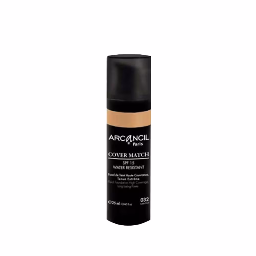 کرم پودر کاور مچ آرکانسیل 032 ARCANCIL COVER MATCH FLUID FOUNDATION