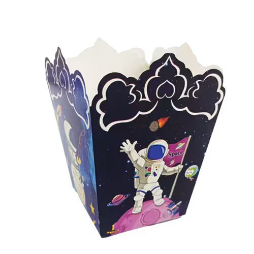 ظرف پاپ کورن تم تولد فضانورد