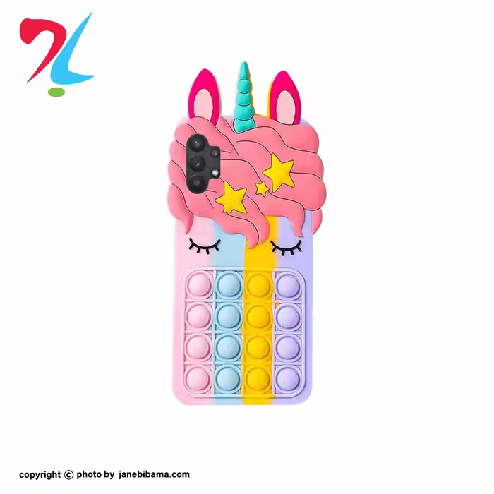 کاور طرح پاپتی تک شاخ یونیکورن مناسب برای گوشی موبایل سامسونگ Galaxy A32 4G