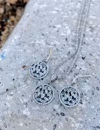 نیمست جواهری نقره کد 0011