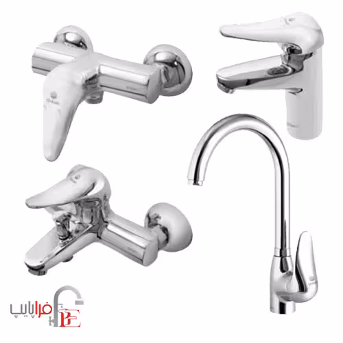 ست شیرآلات شیبه مدل آفتاب کروم ا Shibeh Aftab Collection