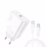 شارژر دیواری 45 وات دبلیو یو دبلیو مدل C202 به همراه کابل تبدیل USB-C | کالا مکس