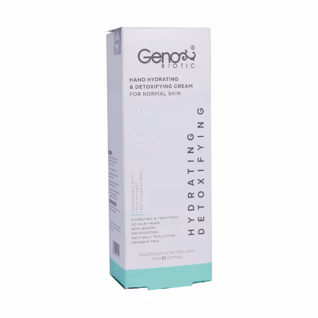 ژنوبایوتیک کرم رطوبت رسان و دتوکسیفای کننده دست پوست های نرمال و چرب و تعریقی