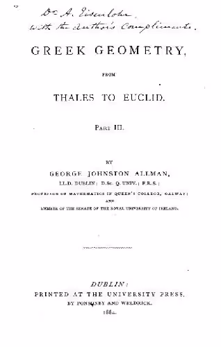 خرید و دانلود نسخه کامل کتاب Greek geometry. From Thales to Euqlid