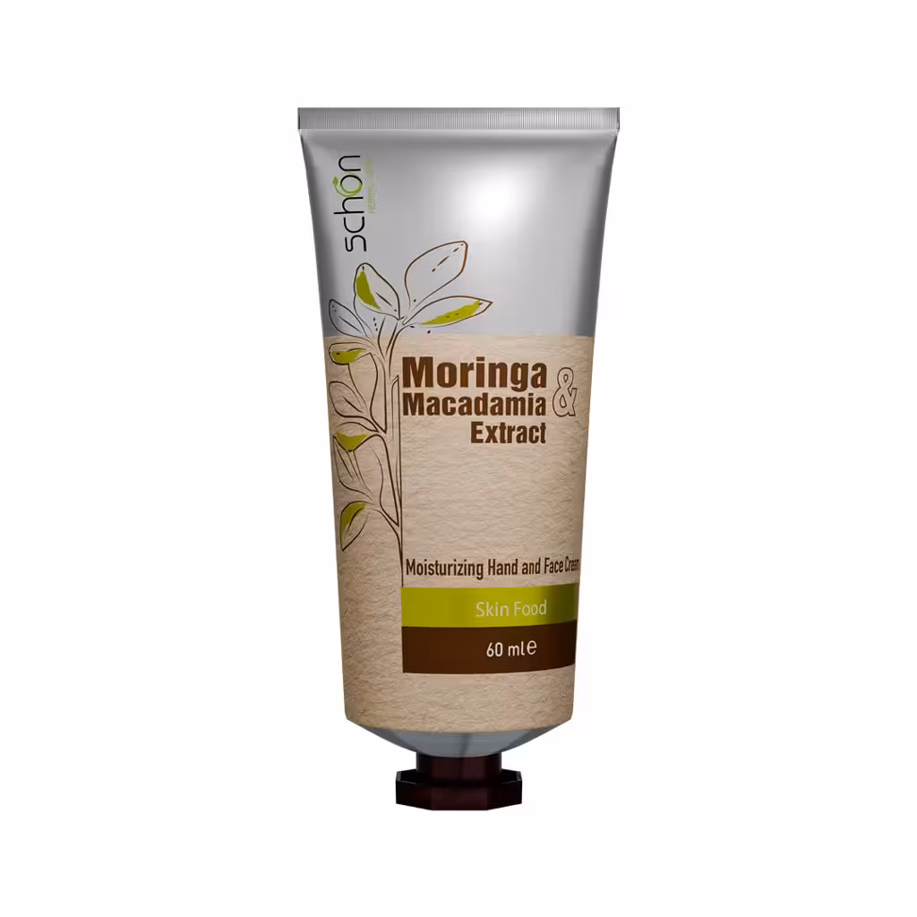 کرم مرطوبکننده مغذی دست و صورت مورینگا و ماکادمیا شون | Schon Moringa And Macadamia Extract Cream
