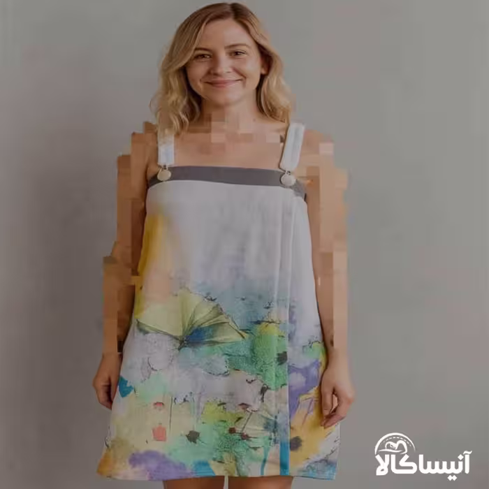 حوله دکلته برق لامع مدل آبرنگی
