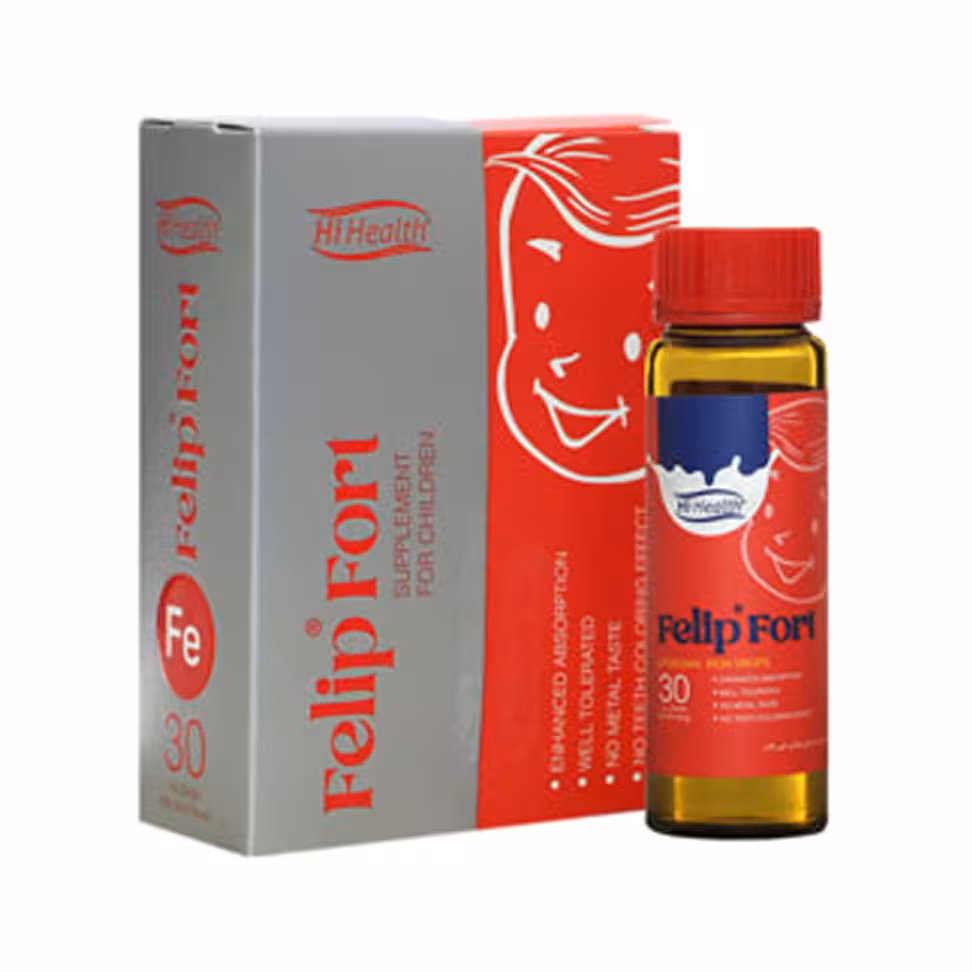 قطره آهن فلیپ فورت های هلث 30 میلی لیتر  Felip Fort Iron Drops Hi Health 30 ml
