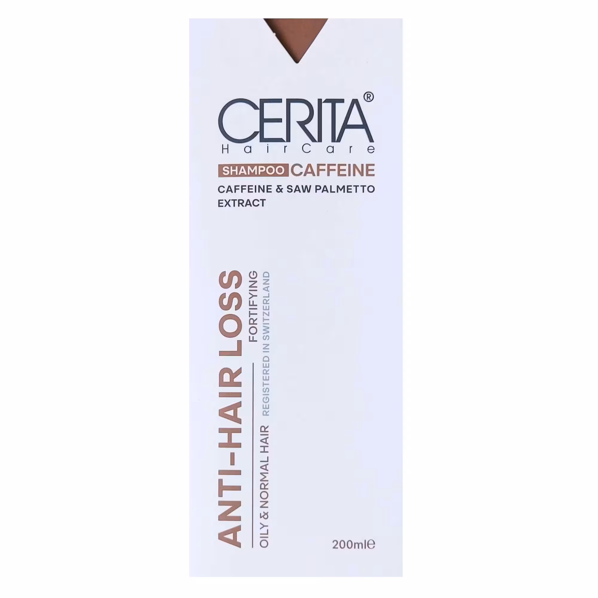 شامپو حاوی کافئین سریتا مناسب موی چرب و معمولی حجم 200میلی لیتر