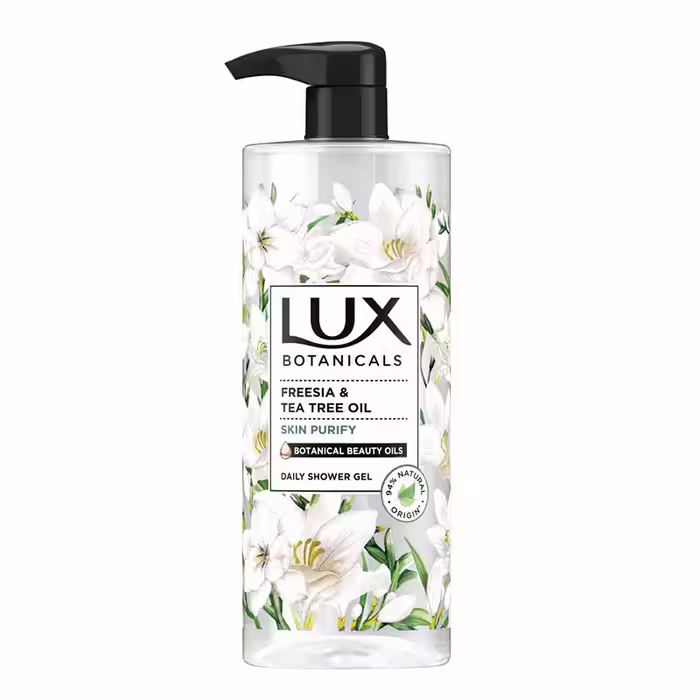 شامپو بدن لوکس Lux گل فریزیا و روغن درخت چای اصل هلند حجم 750 میل