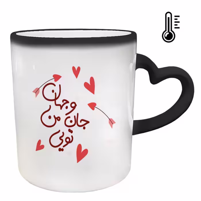 خرید ماگ-لیوان حرارتی  دسته قلبی  عاشقانه کد 281