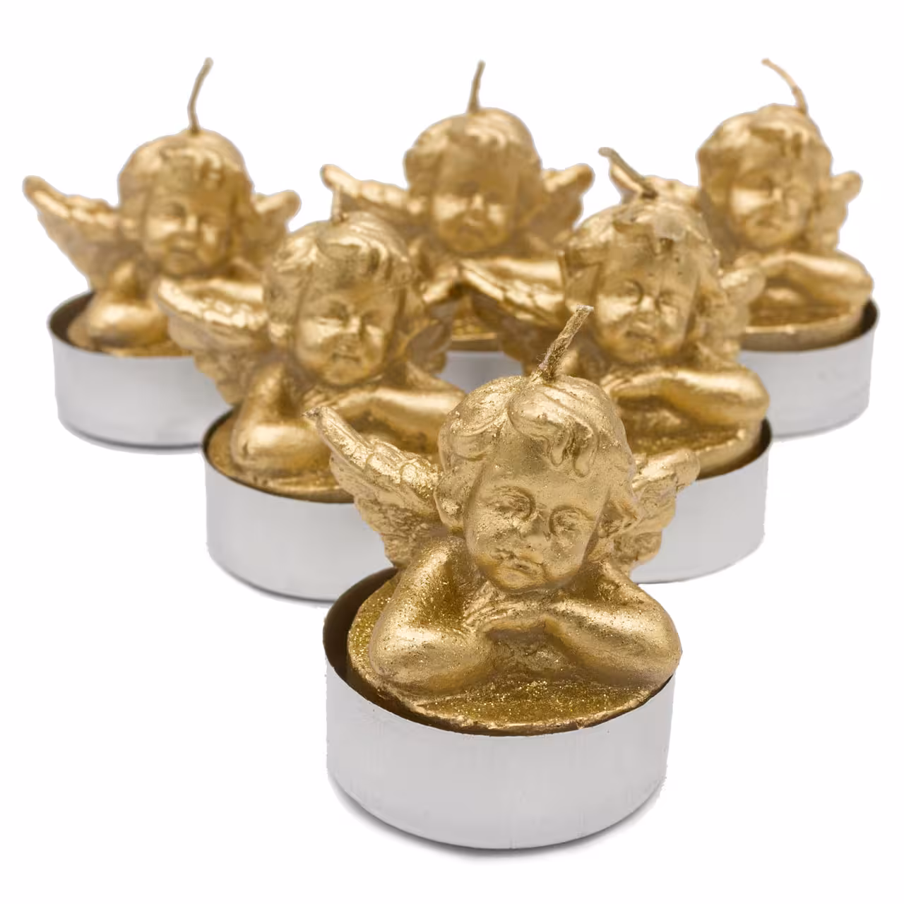 شمع وارمر مدل فرشته طلایی بسته 6 عددی