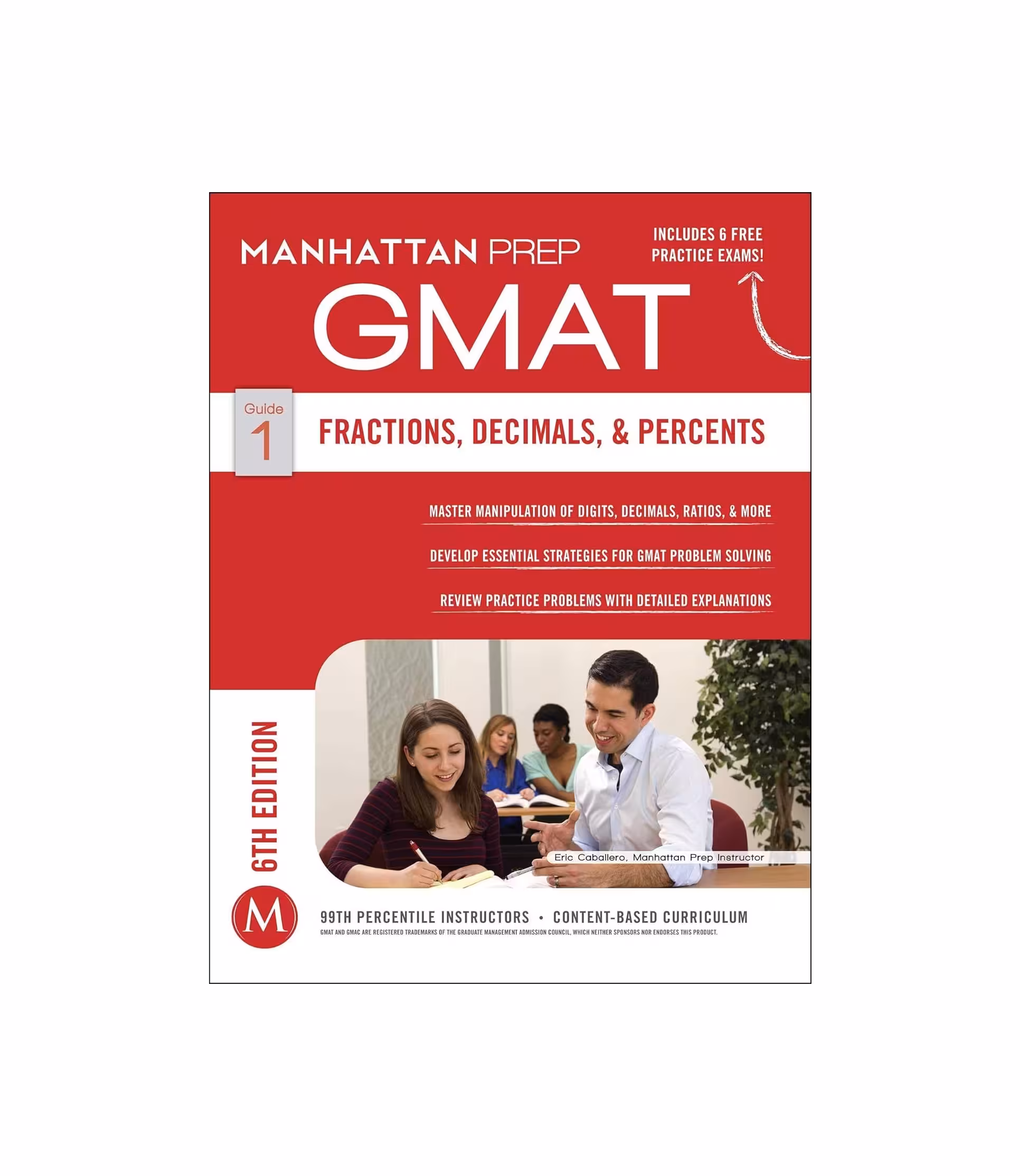 کتاب GMAT Fractions Decimals &amp; Percents جی مت فرکشن دسیمالز اند پرزنت