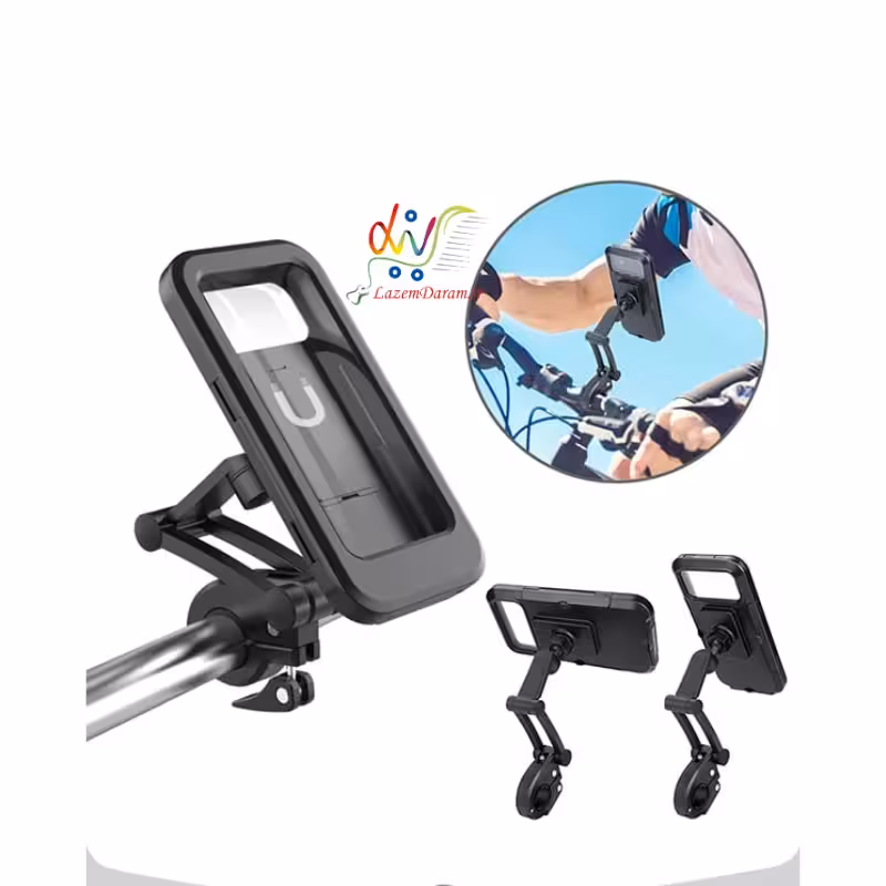هلدر گوشی دوچرخه و موتور ضد آب با چرخش 360 درجه
