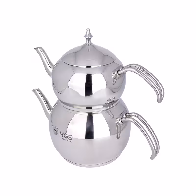 ست کتری و قوری ام جی اس مدل استیل کد 41020