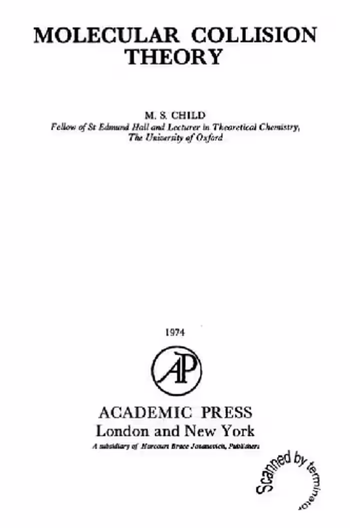 خرید و دانلود نسخه کامل کتاب Molecular collision theory