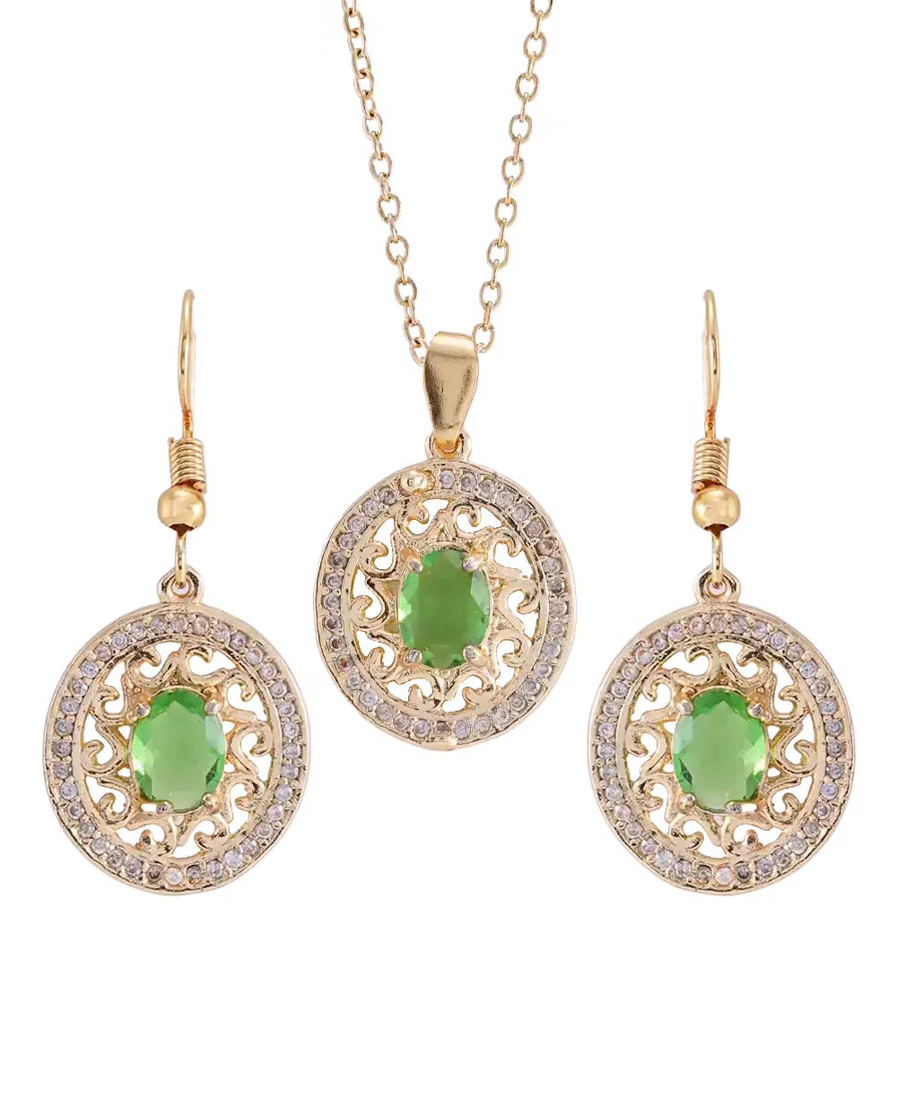 نیم ست زنانه طلا روس مدل 1502