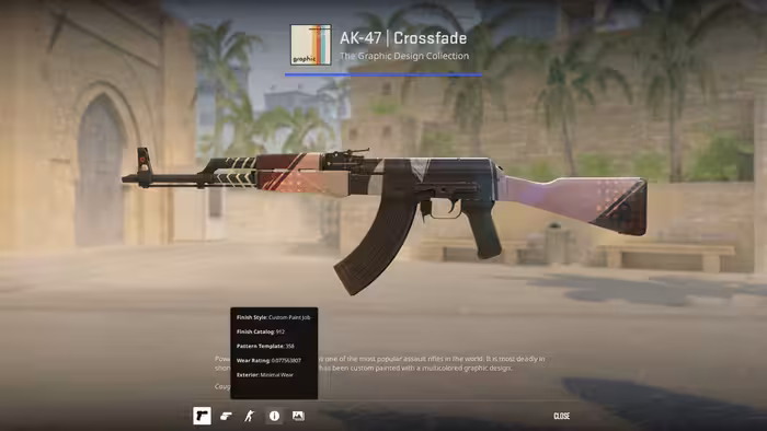 AK-47 | Crossfade [MW] (Minimal Wear)