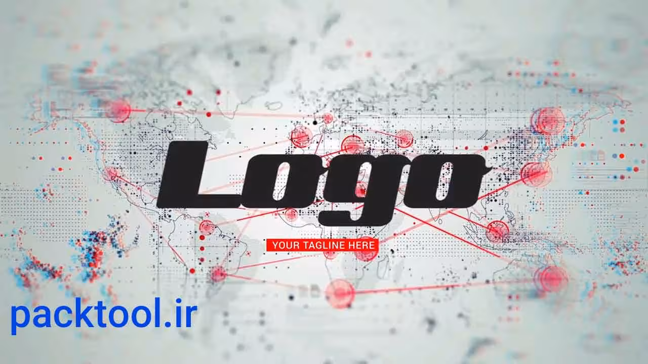 دانلود پروژه آماده لوگوی ریویل نقشه جهان در افتر افکت World Map Logo Reveal - پک تول