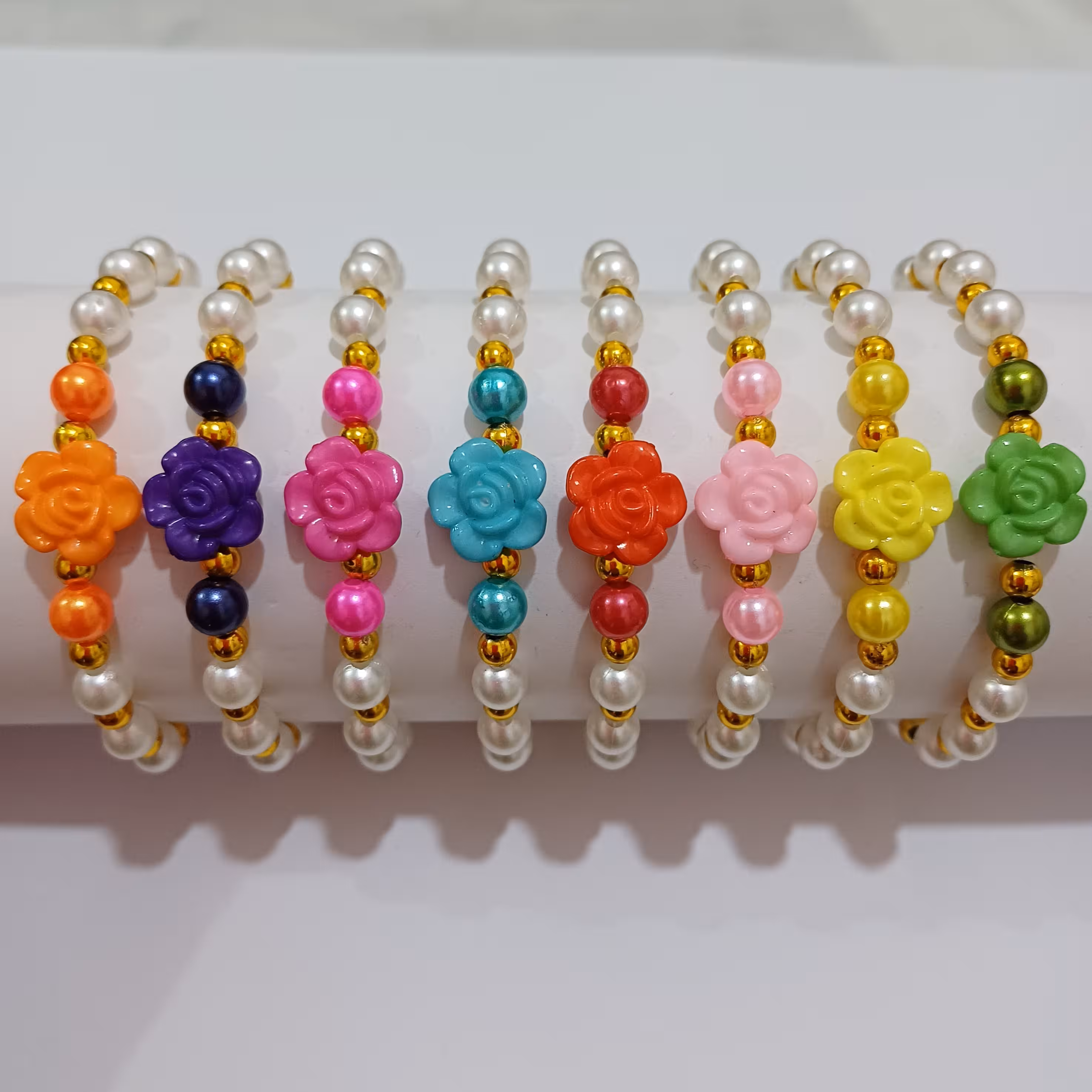 ست دستبند و گوشواره گل عمده حداقل سفارش20ست گیفت دانش آموزی هدیه برای نذر سفره