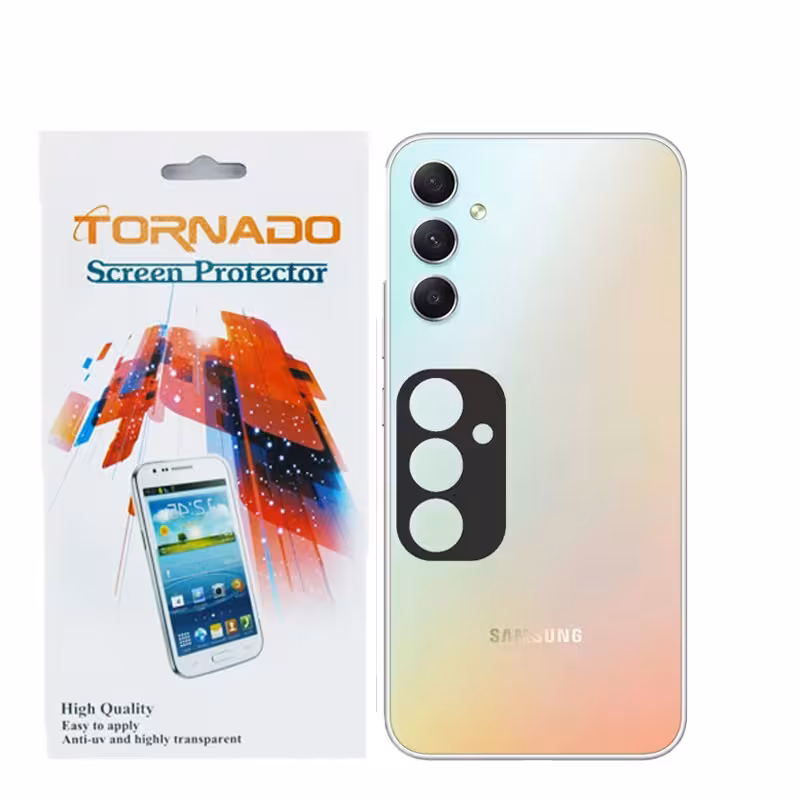 محافظ لنز دوربین تورنادو مدل قابدار مناسب برای موبایل سامسونگ Galaxy A34 بسته 40 عددی