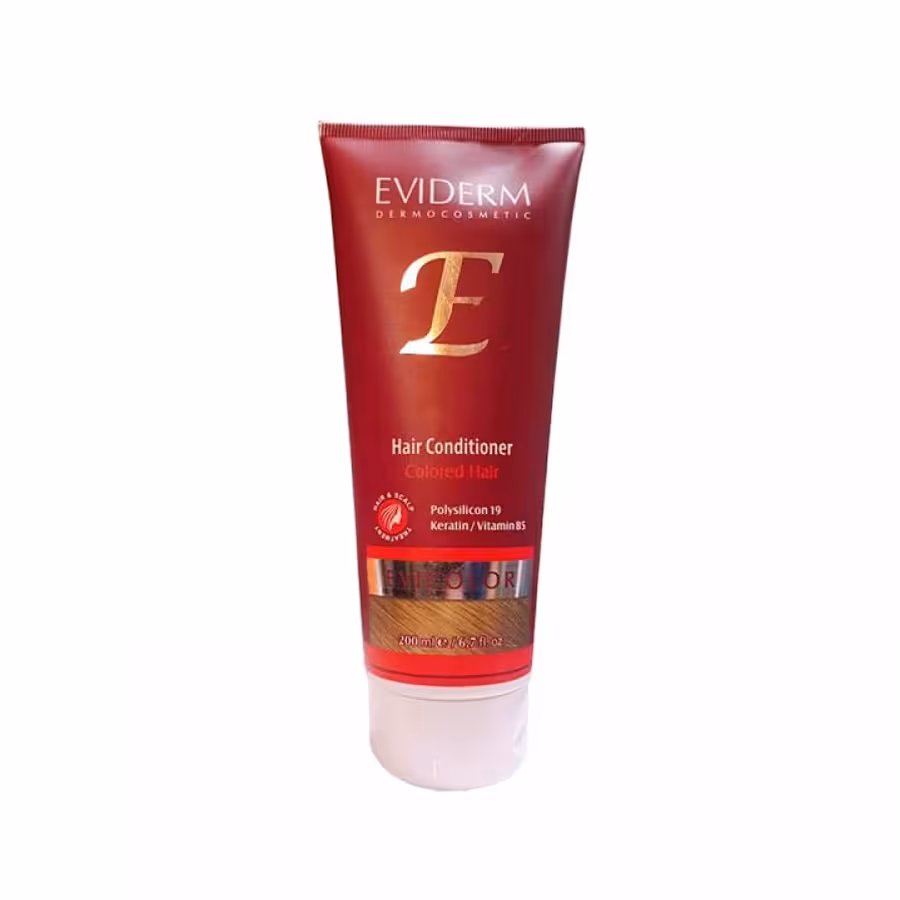 نرم کننده مو اویکالر مناسب موهای رنگ شده اویدرم EVIDERM EVICOLOR HAIR CONDITONER FOR COLORED HAIR