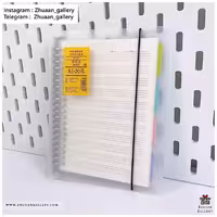 کلاسور 20 حلقه فلزی A5 شفاف مینیمال