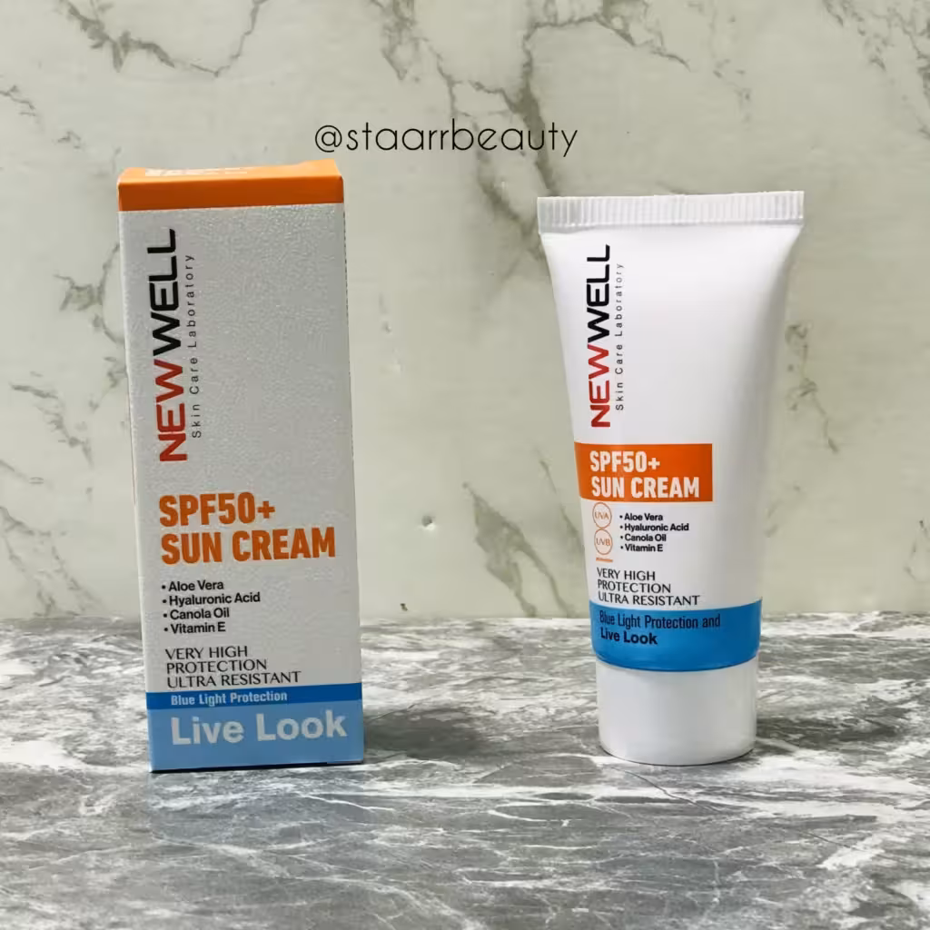 ضد آفتاب نیوول NEWWELL با spf 50 برای انواع پوست ح