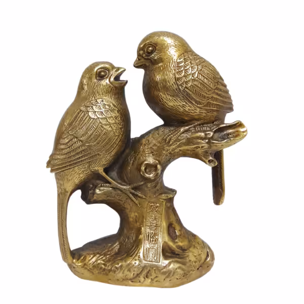 مجسمه پرنده گنجشک برنزی