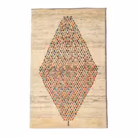 گبه دستباف یک متری- طرح الماس کد 4020412