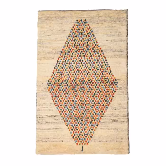 گبه دستباف یک متری- طرح الماس کد 4020412