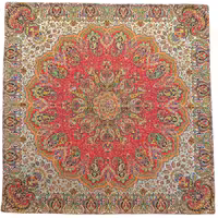 رومیزی مربع ترمه ابریشم کد TRM173