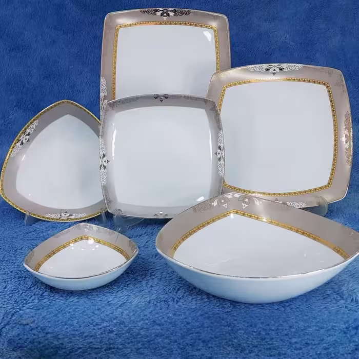 سرویس 30 پارچه چینی پردیس مدل ملودی پلاتین با ارسال رایگان