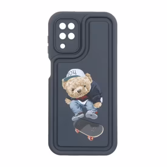 قاب گوشی Solid Case منحنی طرح دار برای Samsung Galaxy A12 / M12 / F12