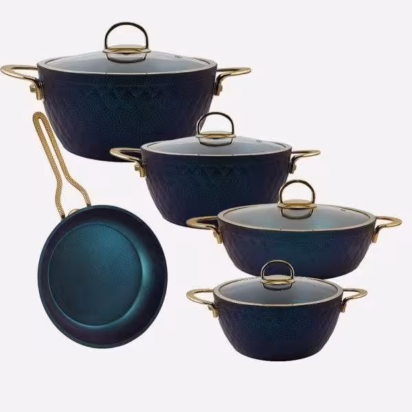 سرویس قابلمه  چدن 9 پارچه ویوالدی ترکیه مدل لیدیا