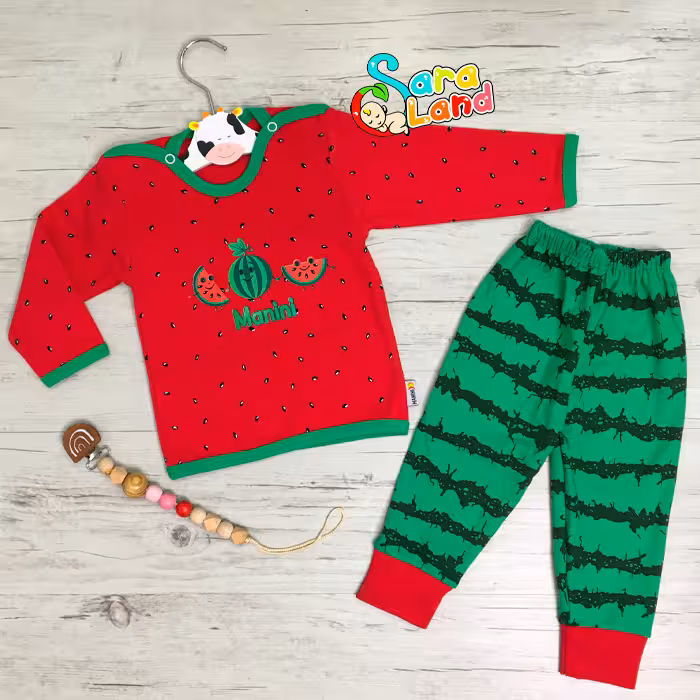 ست بلوز و شلوار یلدایی طرح هندوانه