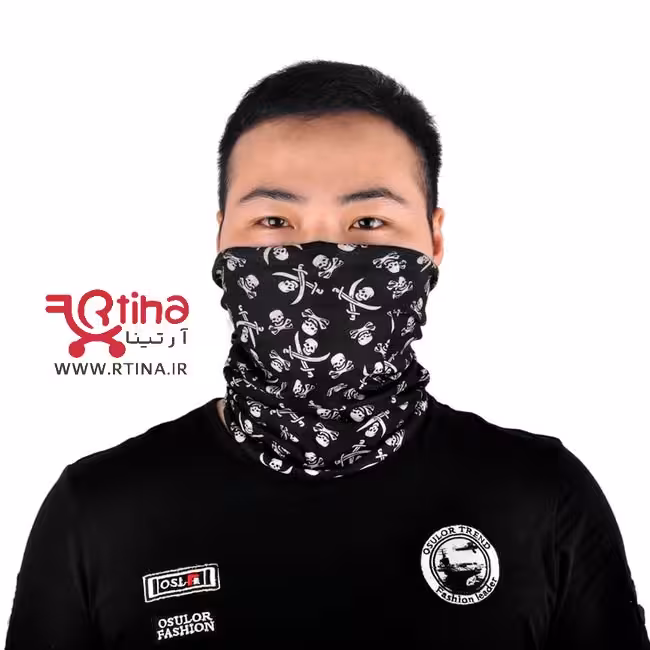 دستمال سر اسکلت طرح دزد دریایی