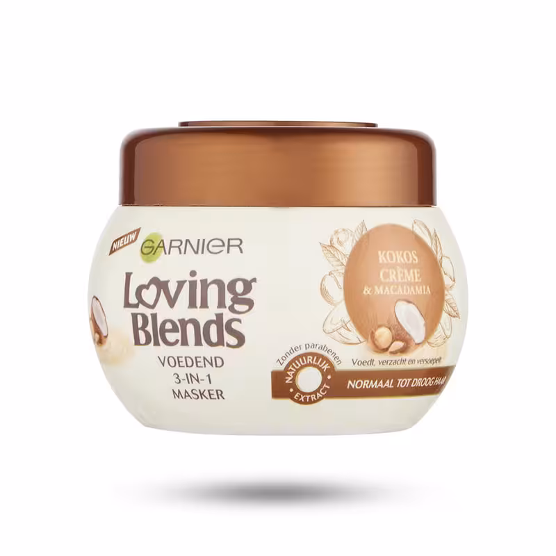 ماسک مو گارنیر Garnier حاوی روغن ماکادمیا و نارگیل مناسب موهای معمولی و خشک 300 میل