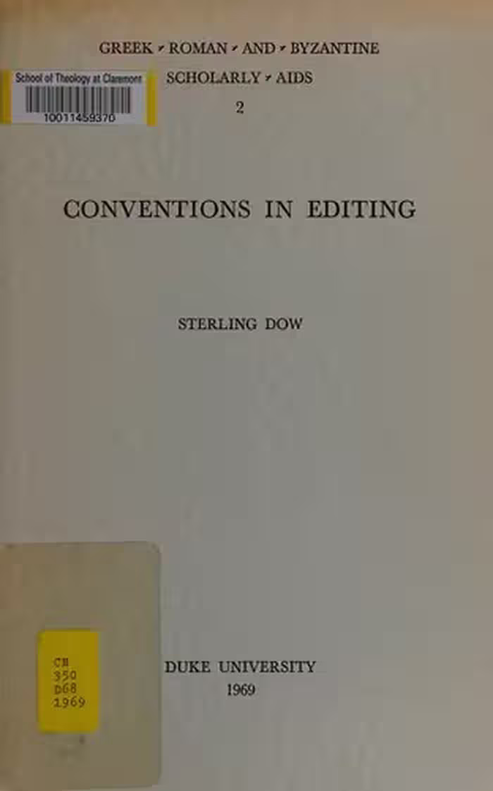 خرید و دانلود نسخه کامل کتاب Conventions in Editing. A Suggested Reformulation of the Leiden System