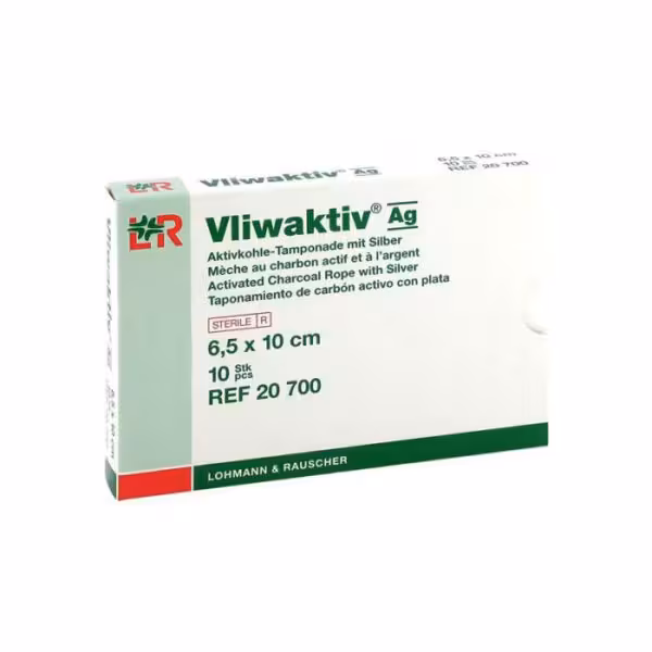 پانسمان کربن فعال نقره دار ولی وکتیو بدون پد - Vliwaktiv ag