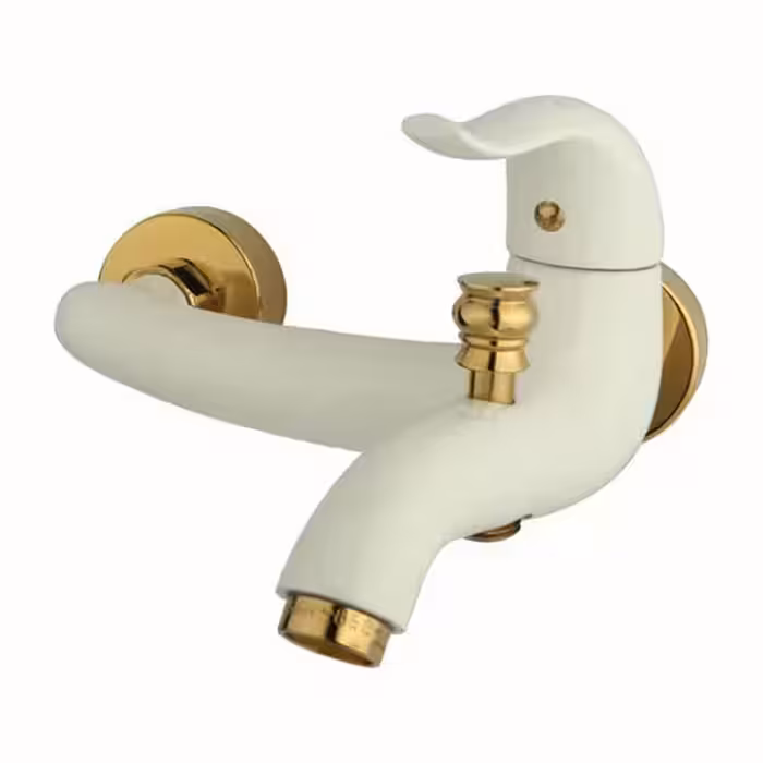 شیر حمام راسان مدل اکتاو شیری طلایی