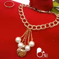 دستبند شرشره مروارید قلب