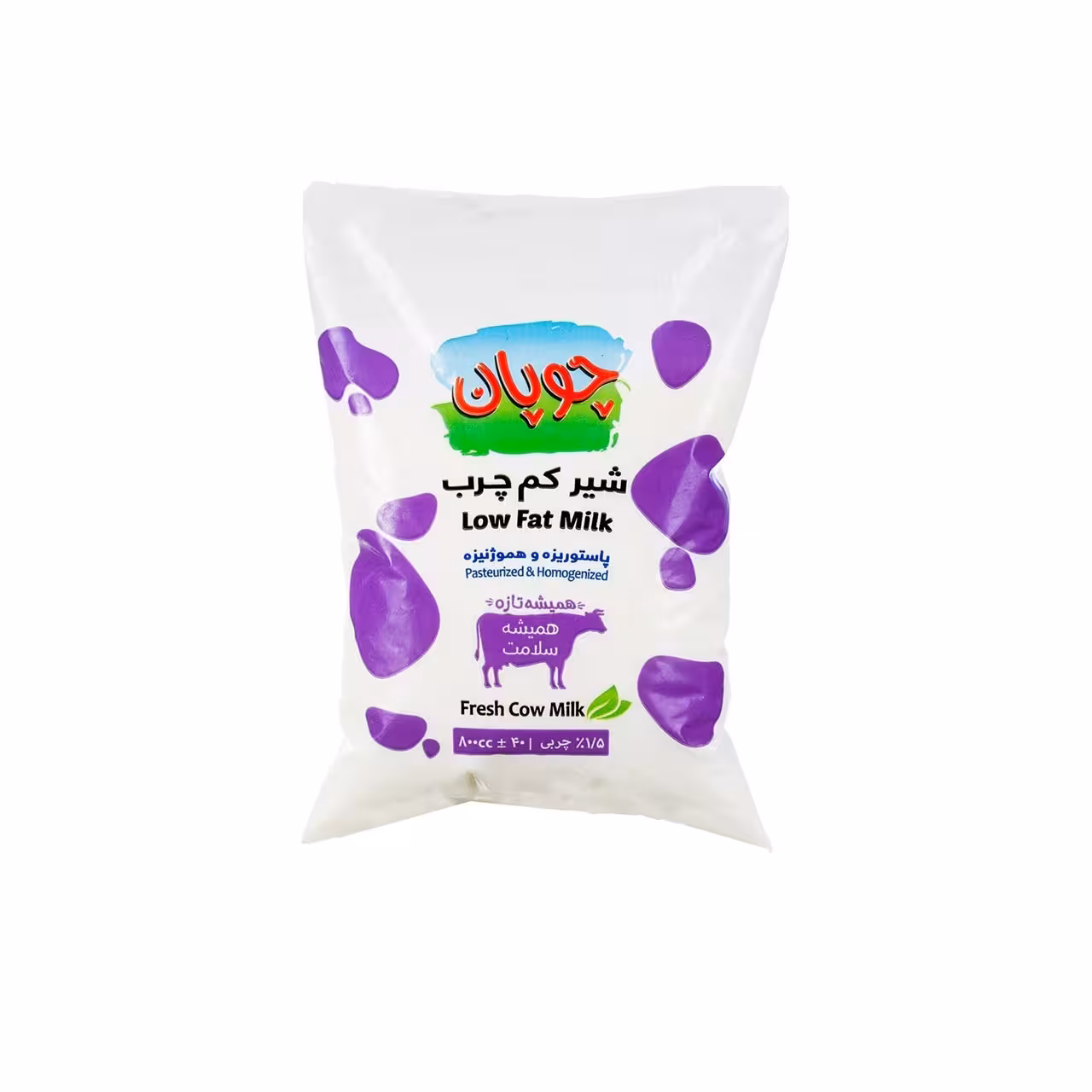 شیر پاکتی کم چرب چوپان 800 میلی لیتری