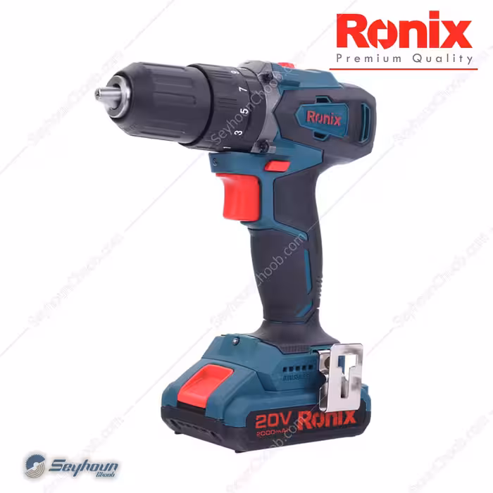 دریل پیچ گوشتی شارژی براش لس 20 ولت لیتیومی رونیکس مدل Ronix 8900