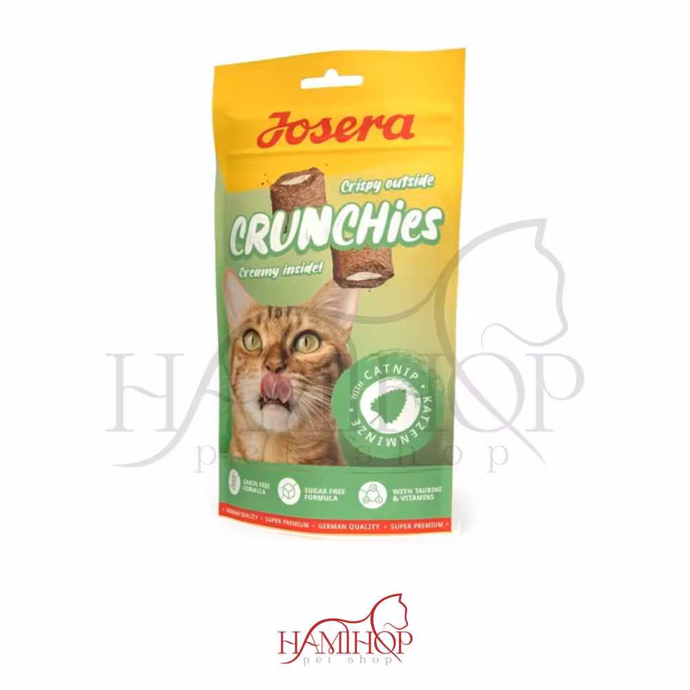 کرانچی گربه برند جوسرا طعم کت نیپ حجم 60گرم  CRUNCHIES JOSERA CAT CATNIP