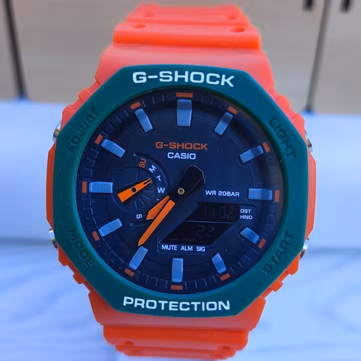 ساعت جی شاک دو زمانه سیلیکونی