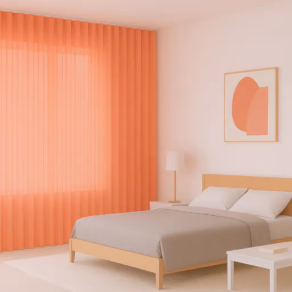 پرده مینیمال حریر ساده گلبهی کد 560