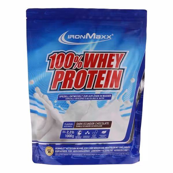 پودر پروتئین وی صد در صد با طعم شکلات تلخ اکوادور آیرون مکس – 1000 گرم