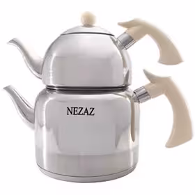 کتری و قوری 2/5 لیترقوری استیل ست باکالیت رنگی(NEZAZ) کد 2410