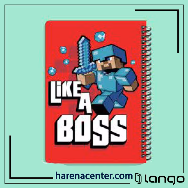 دفتر مدرسه طرح استیو دایموند ماینکرفت برند لانگو