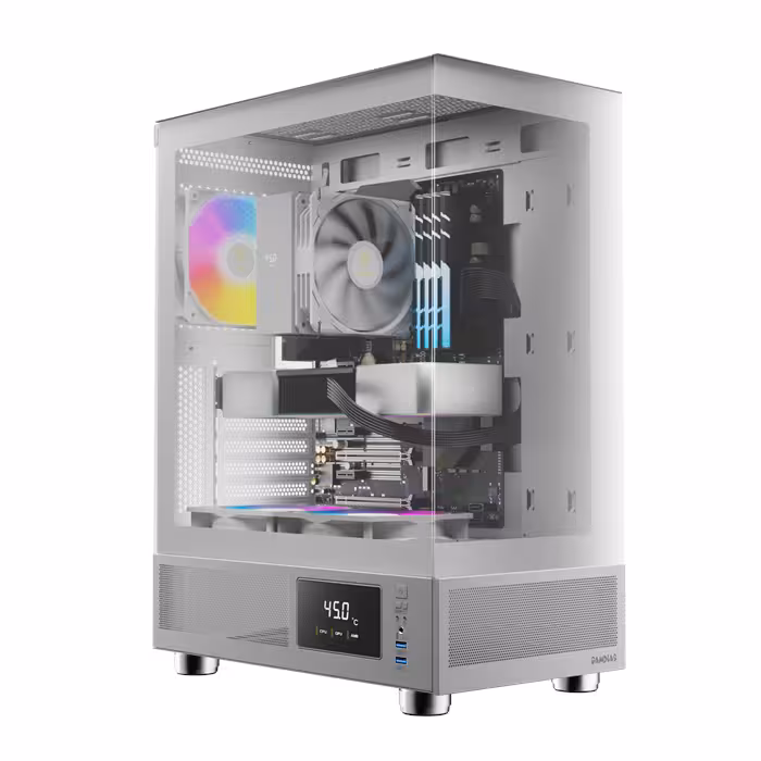 کیس گیمینگ گیم دیاس سفید ATLAS E1 ARGB